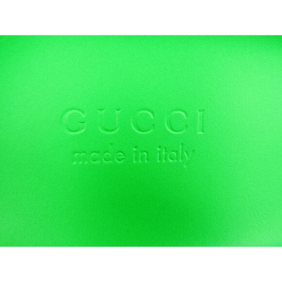 NIB GUCCI NEON GREEN LEATHER 369088 IPANEMA LOGO RUNNING SNEAKERS 7 US 8 main image 10